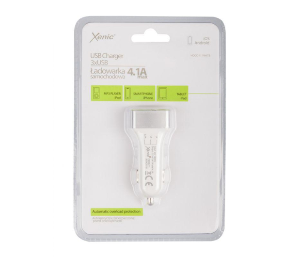 XENIC LADOWARKA SAMOCHODOWA XENIC 3xUSB Biala - 1426600 - zdjęcie 2